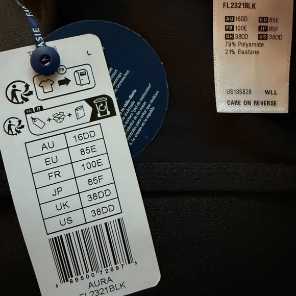 Fantasie Aura Underwire Molded T-Shirt Bra Black 38DD NWT - Picture 5 of 8